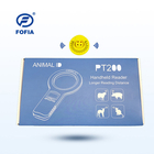 Leser For Animal Management 134.2Khz RFID 12 Sprachen OLED zeigen blauen Knopf an