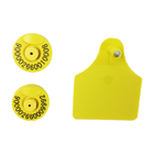 Gelbe RFID-Ohrenkennzeichnung mit TPU und ICAR-Ohrenkennzeichnung ISO11784/5 FDX-B