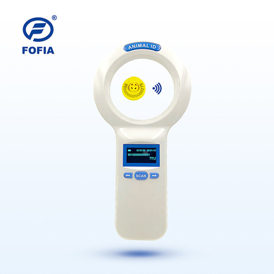 Leser For Animal Management 134.2Khz RFID 12 Sprachen OLED zeigen blauen Knopf an