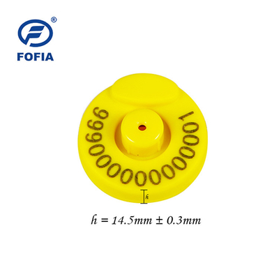 FOFIA RFID-Elektronische Ohrmarke Tierverfolgungsmarke mit Thermometer für Rinder und Schafe