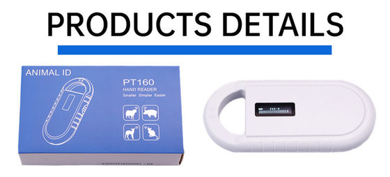 Fofia Handheld Plastik Tier Mikrochip RFID Kartenleser PT160 134.2kHz OLED Bildschirm USB Lithiumbatterie CE zertifiziert ISO 5-10cm