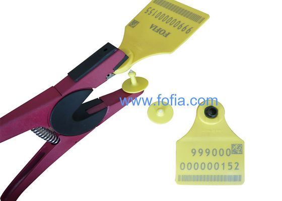 Neuer FOFIA Aluminiumlegierung Farm Tier Ohr-Tag Applikator mit Laser-Codierung für Rinder Schweine Schafe & Pferde Ohr-Tags 3-Monats-Garantie