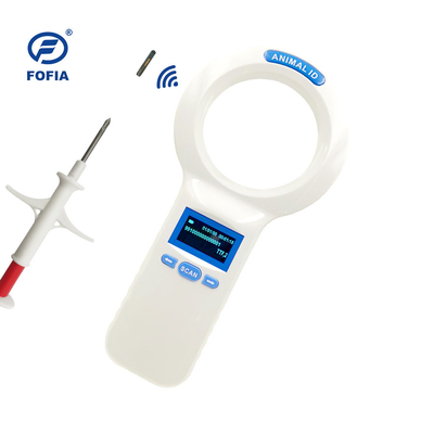 128*64 OLED RFID Mikrochip-Scanner für Haustiere 3 AA-Leistung 3 Taste