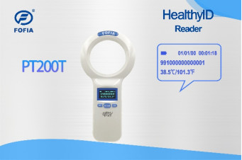 PT200T RFID und Temperaturleser für Tieridentifizierung und Temperaturmessung.