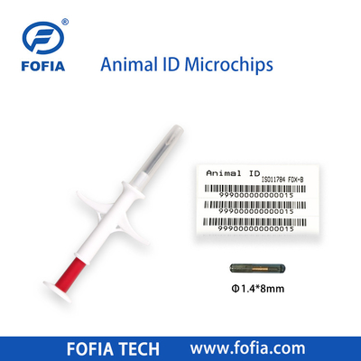 20 Jahre Leistung Rfid Tierchip Pet Id Injektionsmikrochips für Tiere mit Spritze