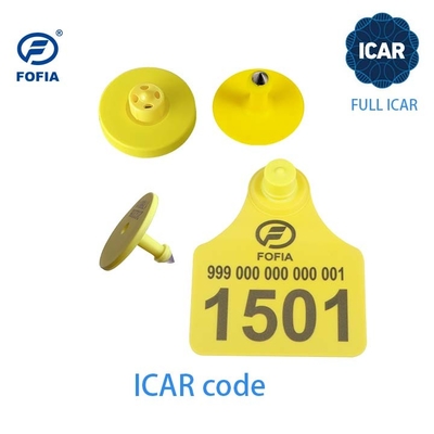 FULL ICAR zertifizierte TPU-Plastik-Tampfer-proof Rinder-Ohr-Tags 134.2khz RFID-Ohr-Tags