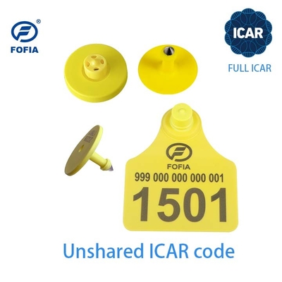 FULL ICAR ET908 Kreisförmiges Ohrzeichen für die Identifizierung von Tieren mit BLE-Leserunterstützung ISO11784/5 Nicht geteilter ICAR-Code
