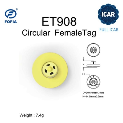 FULL ICAR ET908 Kreisförmiges Ohrzeichen für die Identifizierung von Tieren mit BLE-Leserunterstützung ISO11784/5 Nicht geteilter ICAR-Code