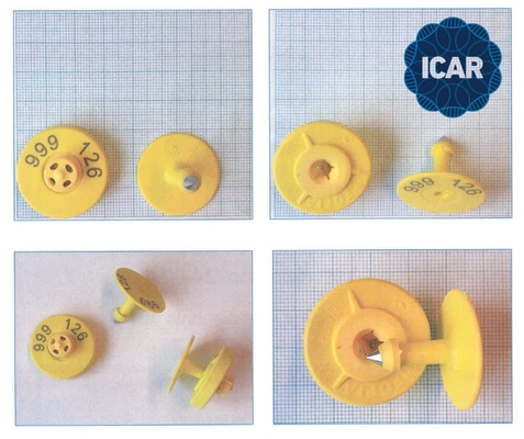 ISO11784/5 Ungeteilter ICAR-Code RFID-Ohrmarke zur Tieridentifizierung mit BLE-Lesegerät und VOLLSTÄNDIGER ICAR ET908 Rundunterstützung