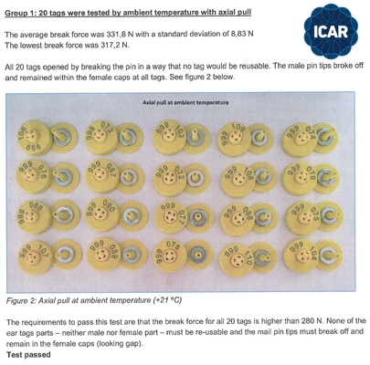 ISO11784/5 Ungeteilter ICAR-Code RFID-Ohrmarke zur Tieridentifizierung mit BLE-Lesegerät und VOLLSTÄNDIGER ICAR ET908 Rundunterstützung