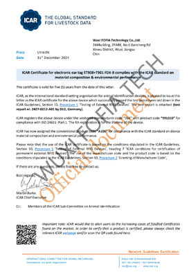 Tierverfolgung BLE Reader Unterstützung FULL ICAR Elektronische Ohrzeichen In TPU Gelb