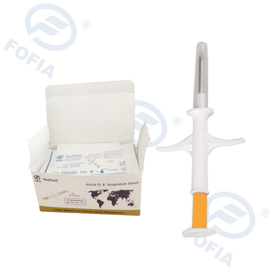 Weißer FDX-B RFID-Temperatur-Tier-ID-Mikrochip Hochgenauigkeit