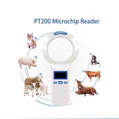 Animal Microchip Scanner PT200 zum Lesen von Mikrochip- und Temperaturinformationen, kompatibel mit 1000 Datenspeichern