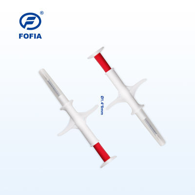 ICAR-zertifizierter FOFIA ZS007 RFID 134,2 kHz Tier-Mikrochip mit FDX/EM4305-Chip, IP67 wasserdicht für Vieh- und Haustier-Injektions-Kunststoffverpackungen