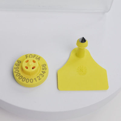 High Durability PEUR Material RFID Ear Tag with 350N Tension for Livestock Tracking ISO11784/5 Compliant