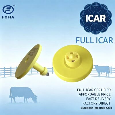 Full ICAR Certified Durable Electronic Ear Tags for Cattle Management Featuring FDX-B TPU Technology Supporting Identification and Tracking