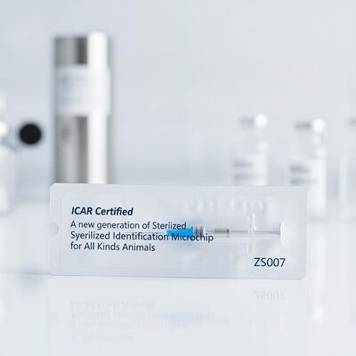 ICAR-zertifizierter Mikrochip zur Identifizierung sterilisierter Spritzen mit ISO11784/5 FDX-B-Standard und EO-Gassterilisation für Tiere