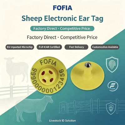 ICAR-zertifizierte elektronische Ohrmarken aus TPU für Ziegen- und Schafvieh mit ISO 11784/11785-Konformität