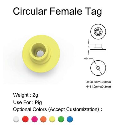 Tier-Ohr-Tags Plastik-Schwein-Ohr-Tagger Identifikationsmarker anpassbares Logo Nummer Rinder-Ohr-Tag mit RFID-Chip