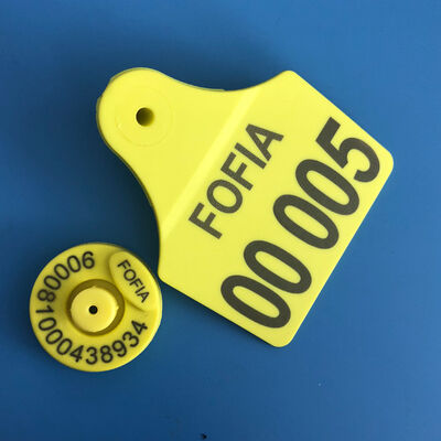 FOFIA RFID elektronisches Ohrzeichen mit TPU-Plastik und vollständigem ICAR-Zertifikat für Rinder- und Schaffarmen