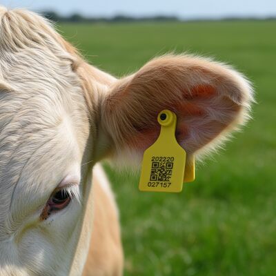 T921 Tier Gelbe Ziege Vieh Ohrmarke RFID TPU Bauernhof Rinder Pferd