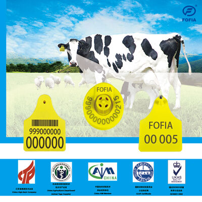 134,2 kHz Ohrmarken, TPU-Material, RFID-Tieridentifikation, benutzerdefinierte OEM, langlebige Ohrmarke für Rinder, Schafe, Ziegen, Schweine, Nutztiere, Bauernhof