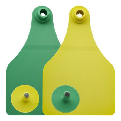 T921 Neue Fofia Tier-Ohrmarke, gelbe Ziegen-Ohrmarke, hochwertige RFID-TPU, Bauernhof, Rinder, Pferd, 1,5 Jahre Garantie