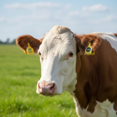 T921 Neue Fofia Tier-Ohrmarke, gelbe Ziegen-Ohrmarke, hochwertige RFID-TPU, Bauernhof, Rinder, Pferd, 1,5 Jahre Garantie