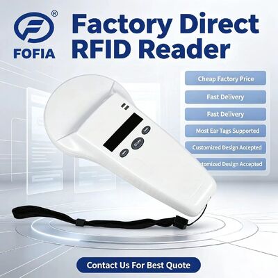 Wasserdichtes RFID Handheld Reader mit 128x32 OLED-Bildschirm USB für Plastik Langstreckenlösung für Haustiere und Farm & Ranch 125khz