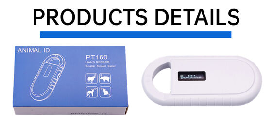 Handheld Plastic Animal Microchip RFID Card Reader PT160 134,2 kHz OLED Bildschirm USB Lithiumbatterie CE zertifiziert nach ISO 11784/11785