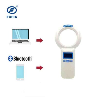 Langlebiger Plastik PT200 RFID Handheld Reader mit 128x64 OLED-Bildschirm ISO11784/5 Protokoll Langstreckenlesen für Haustiere und Landwirtschaft