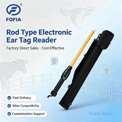 FOFIA PT280 RFID-Stick-Lesegerät, handlich, multifunktional, 128 x 32 OLED-Bildschirm, 10–20 m Leseentfernung, USB, für ISO 11784/5