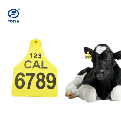 FOFIA ET921 Kunststoff-Kuh-Ohr-Tags Tier-Tracking-Laser-Codierung Verschiedene Größen Rinder Rinder Schafe Schweine Farm Verwendung mit Nummer