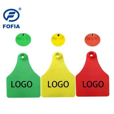 FOFIA ET921 Kunststoff-Kuh-Ohr-Tags Tier-Tracking-Laser-Codierung Verschiedene Größen Rinder Rinder Schafe Schweine Farm Verwendung mit Nummer