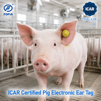 Fofia ET908 RFID Tier-Ohr-Tag 134.2KHz FDX-B Smart Livestock ID Tag mit vollständiger ICAR