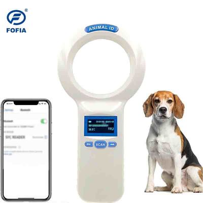 Wasserdichtes Weiß FOFIA PT200 RFID Handheld Reader 128x64 OLED Bildschirm 134,2 kHz Frequenz Fernlesen