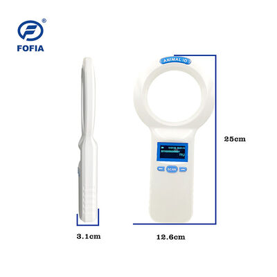 Fofia Handheld Plastik Tier Mikrochip RFID Kartenleser PT160 134.2kHz OLED Bildschirm USB Lithiumbatterie CE zertifiziert ISO 5-10cm
