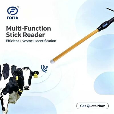 Neuer FOFIA wasserdichter RFID-Stab-Leser 134,2 kHz Rinder-ID USB RS232 7000 Datenspeicher ISO11784/5 Große Lesedistanz