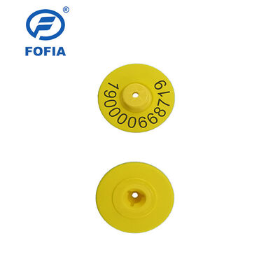 Neue UHF Elektronische Wasserdichte RFID TPU 5,7mm Gelbe Tier Ohr-Tags ET933+T901 Chips 5 Jahre Garantie Fofia Rinder Verwendung
