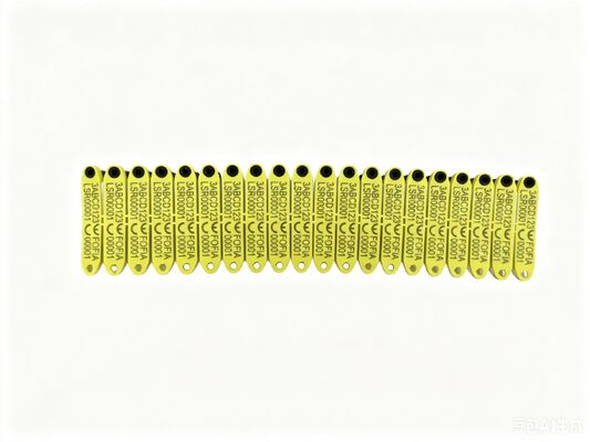 Fofia HDX ET969 Neue hochtemperaturbeständige Anti-Schüttung Gelb TPU Schaf Ohrenkennzeichen RFID Chip Tierverfolgung 1,5 Jahre