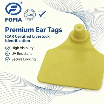 ICAR Fofia T904 Tier-Ohr-Tag-Chip Neues hochwertiges RFID-TPU-Laser-Codierung 3 Jahre Garantie