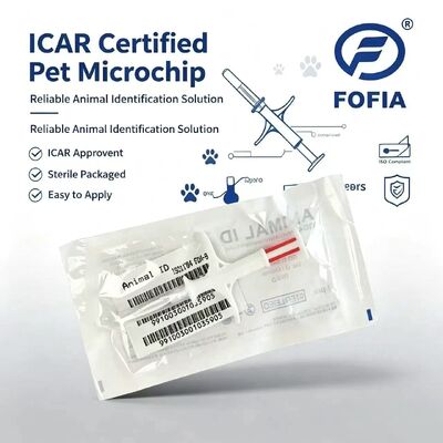 Langlebige Fofia Neue Warmverkauf RFID 134,2kHz PP Material Hunde-ID Mikrochip Wasserdicht Landwirtschaftliche Verwendung Haustier Injektion 1,5 Jahre Ohrennummer