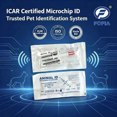 Fofia Neue ICAR-zertifizierte RFID 134,2 kHz PP Tier-ID-Mikrochip wasserdicht für Hunde & Katzen, 1,5 Jahre Garantie