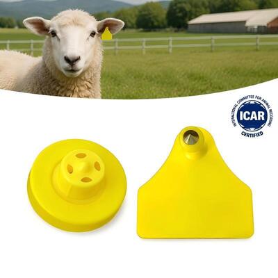 Wasserdicht Dauerhaft Fofia Schaf Ziege Kombination Elektronische Tierverfolgung Chip Ohrenkennzeichen Neue RFID TPU Laser Codierung Farm 3 Jahre
