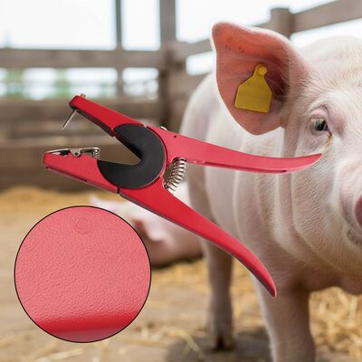 Red Metal New Livestock Ear Tag Applicator Pliers for Pig Farm Animal Identification