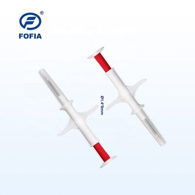 FOFIA ZS007 134.2kHz RFID Animal ID Microchip 1.4 X 8mm ISO 11784 11785 IP67 Waterproof Injection for Small Pets
