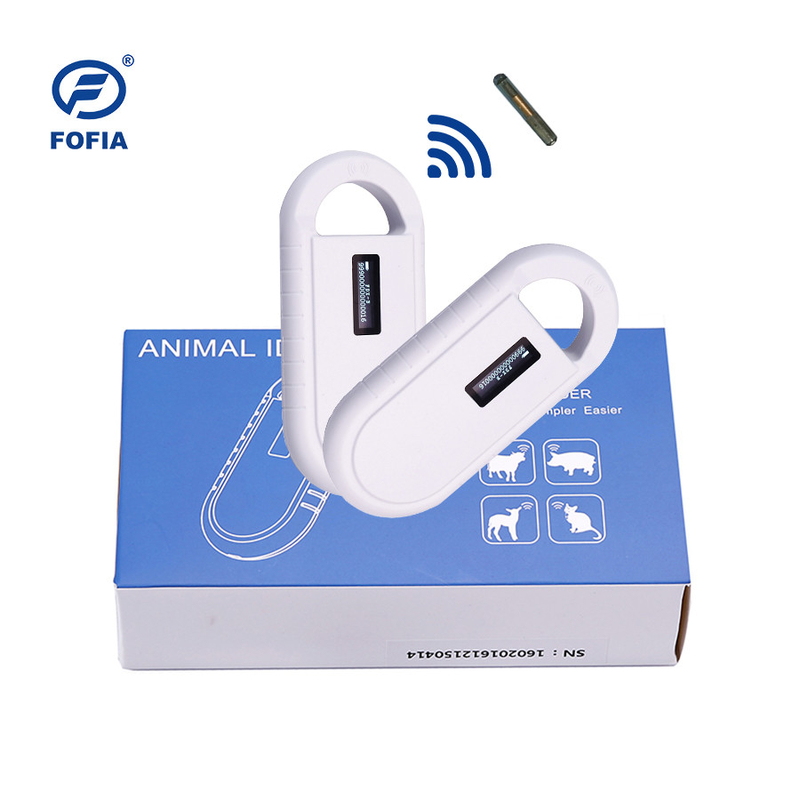24/7 OLED Weißes Tier-Mikrochip-Scanner mit eingebauten Buzzer RFID Reader Handheld