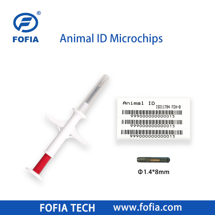 20 Jahre Leistung Rfid Tierchip Pet Id Injektionsmikrochips für Tiere mit Spritze