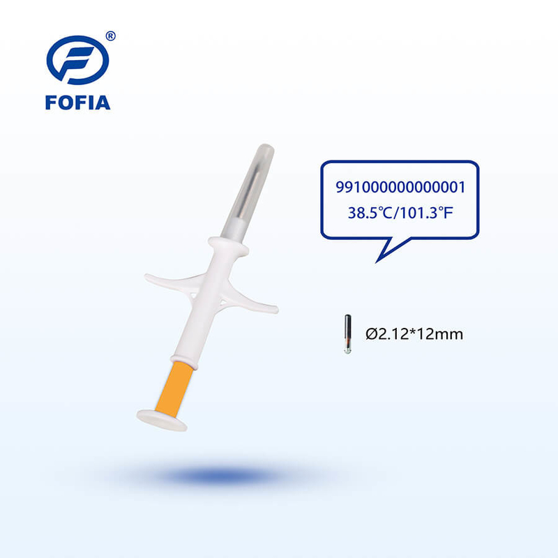 RFID-Temperaturchip für Tiere ISO11784/85 Zertifizierte Spritze