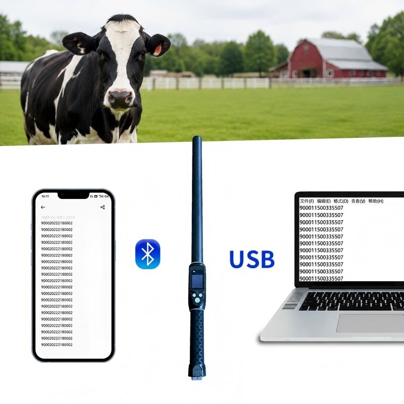 PT290 LF RFID-Stick Reader. 134,2KHz Bluetooth Handheld Scanner mit Protokoll ISO11784/5 FDX-B und HDX USB Bluetooth-Schnittstelle